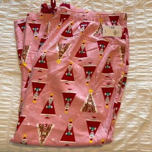 Old Navy women’s pink Santa pajama pants NWT size 3X elastic waist